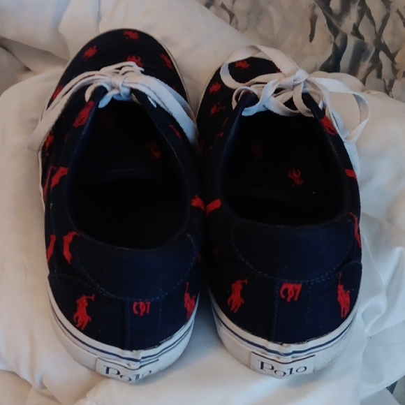 Polo by Ralph Lauren Men's All Over Pony Print Sneakers - Picture 6 of 10